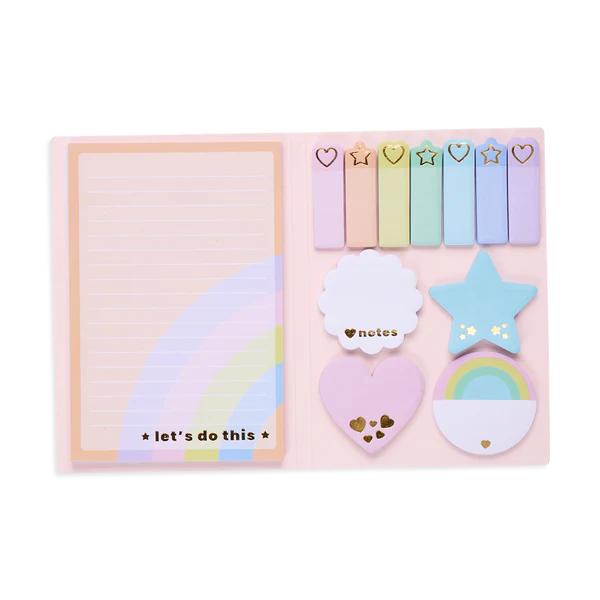 Pastel Rainbows Sticky Tab Note Set