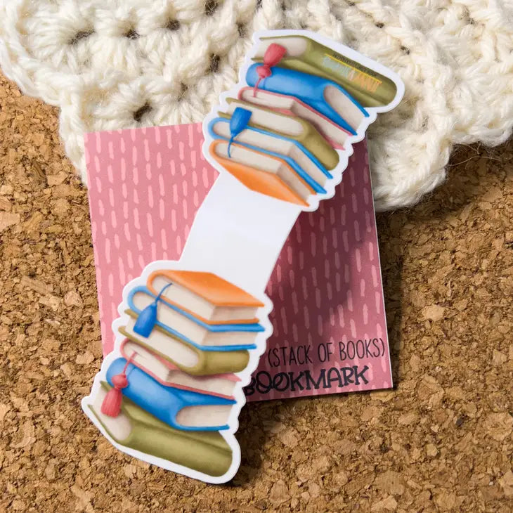 Stack of Books Magnetic Bookmark