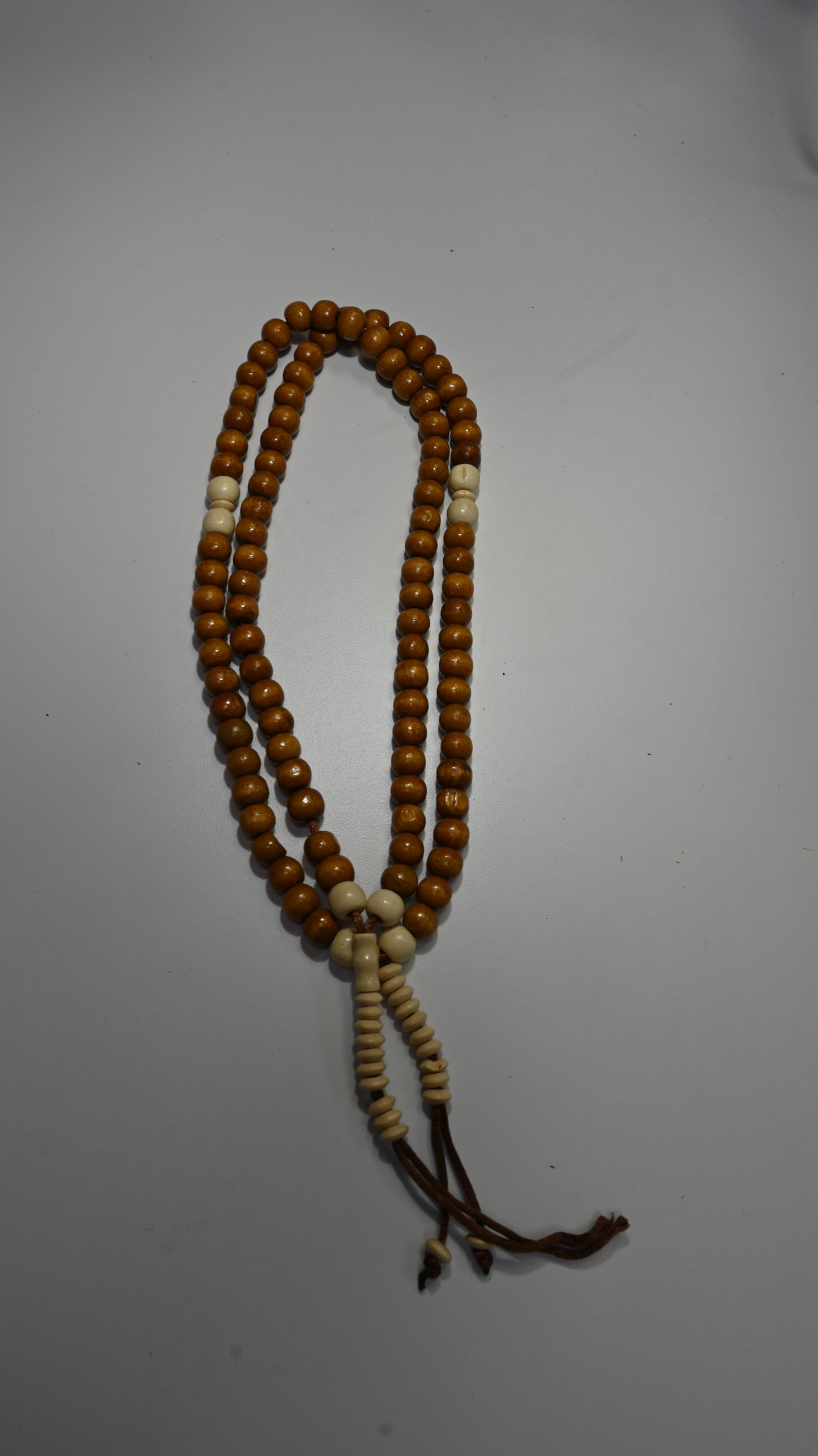 99 Caramel Brown Dhikr Beads w/ Cream Accent