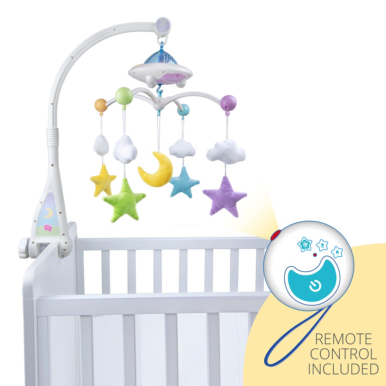 Moon & Stars Quran Cot Mobile with Light Projection