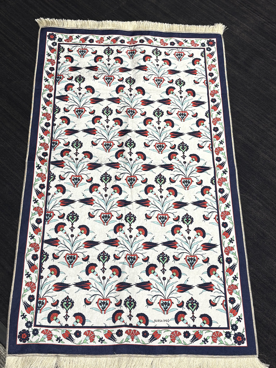 Prayer Rug Blue and White