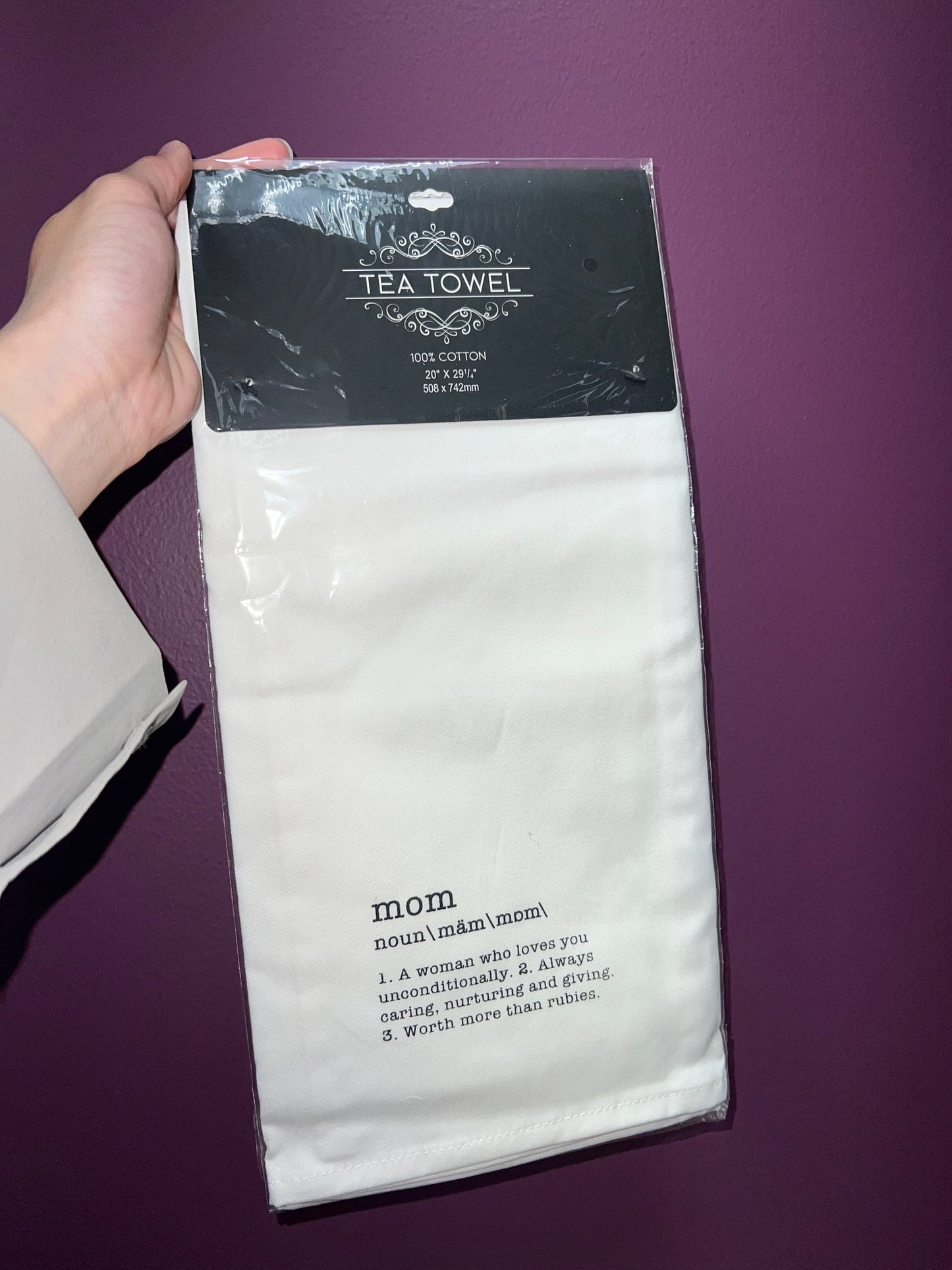 Mom Tea Towel 100% Organic