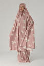 Silky Bow Print Two-Piece Prayer Set