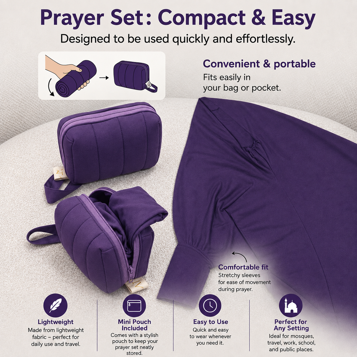 Salati: 2 Piece Portable Prayer Clothes for Women