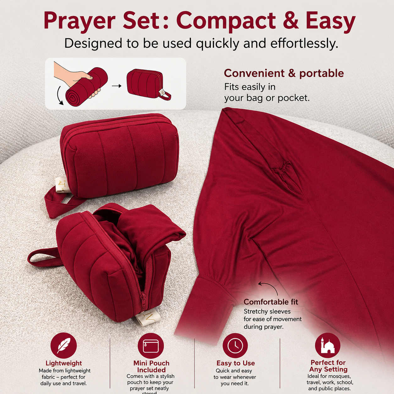 Salati: 2 Piece Portable Prayer Clothes for Women