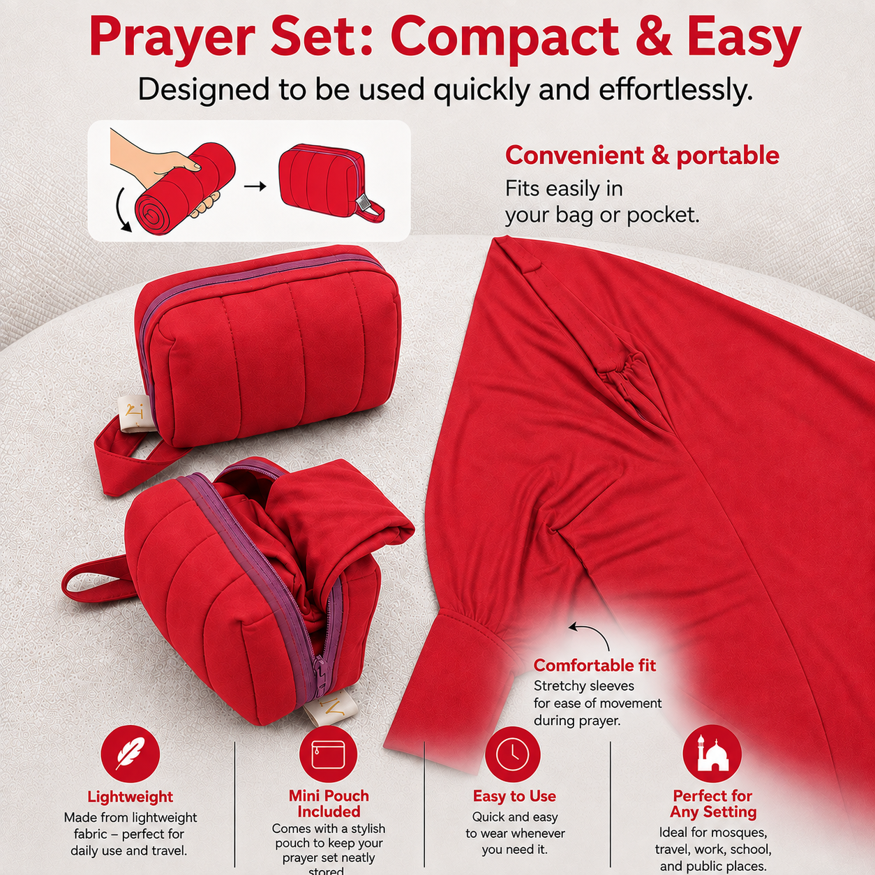 Salati: 2 Piece Portable Prayer Clothes for Women