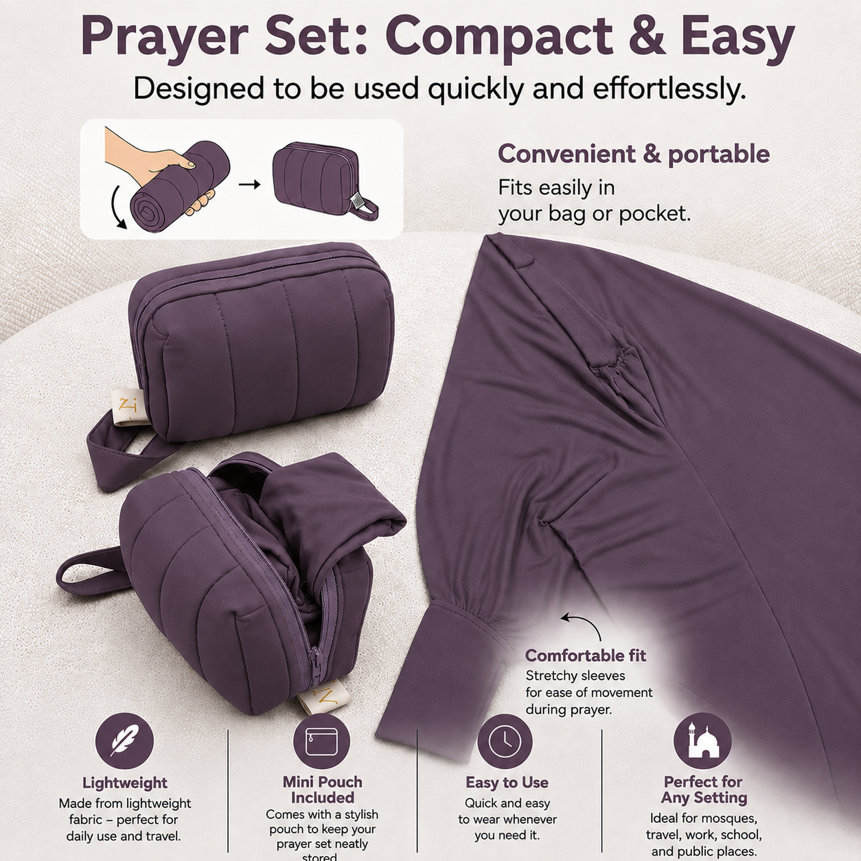 Salati: 2 Piece Portable Prayer Clothes for Women
