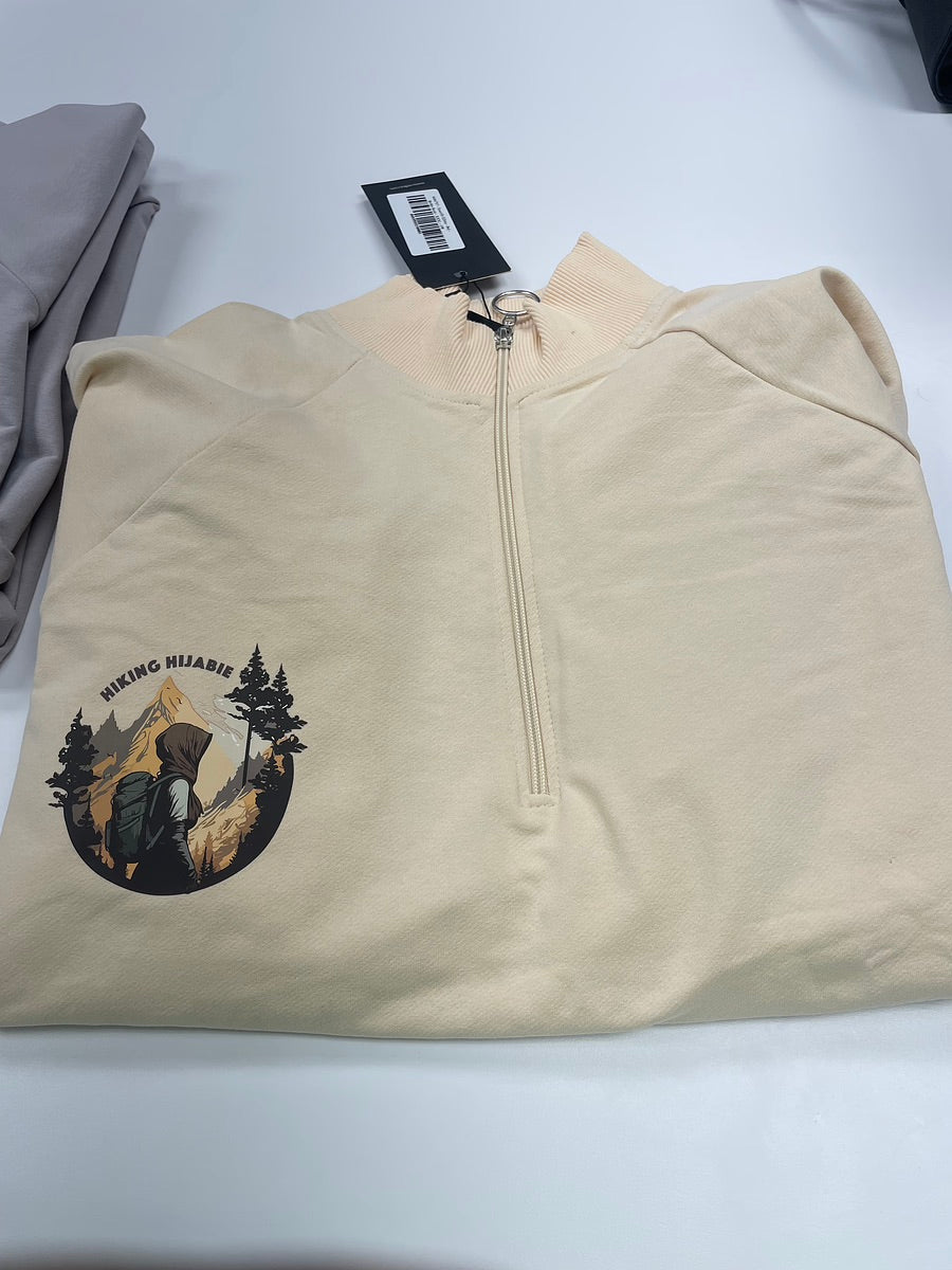 Hiking Hijabi: Quarter Zip Midi Sweater Dress