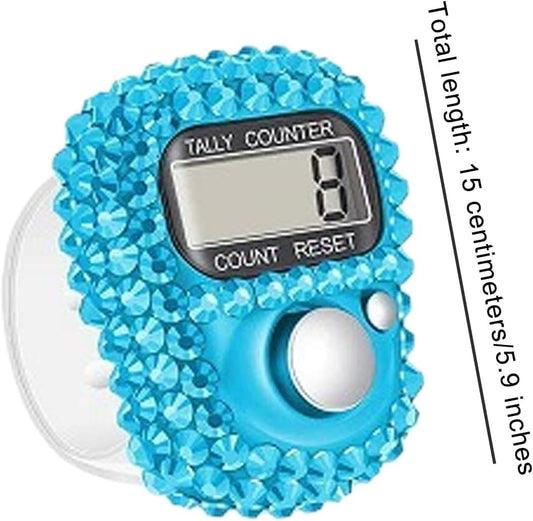 blue bedazzled dhikr clicker