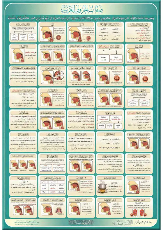 صفات الحروف العربية - Sifat al-Huruf al-'Arabiyya Poster Board