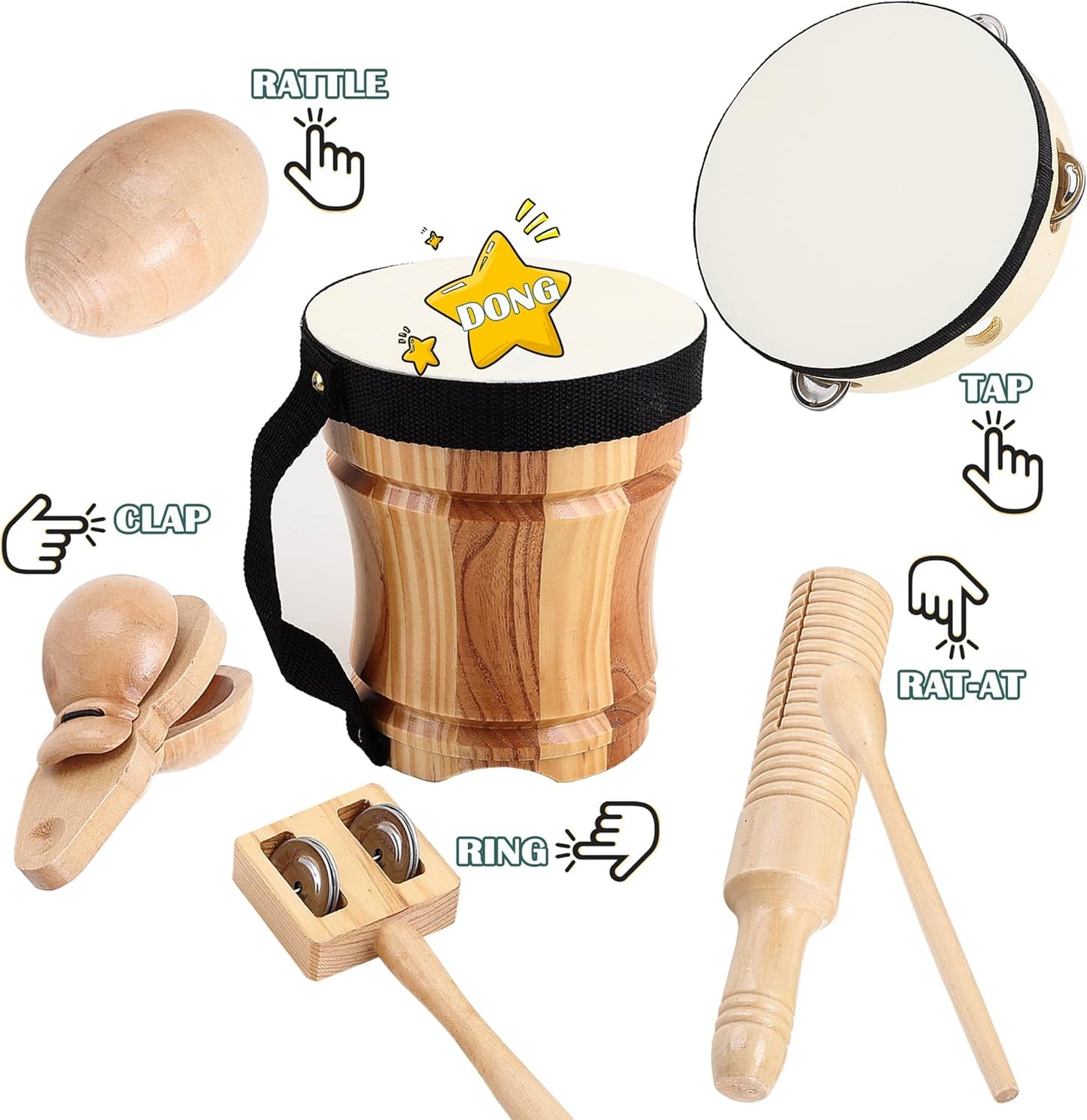 Natural Wooden Music Kit