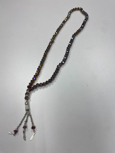 99 purple shimmer dhikr beads