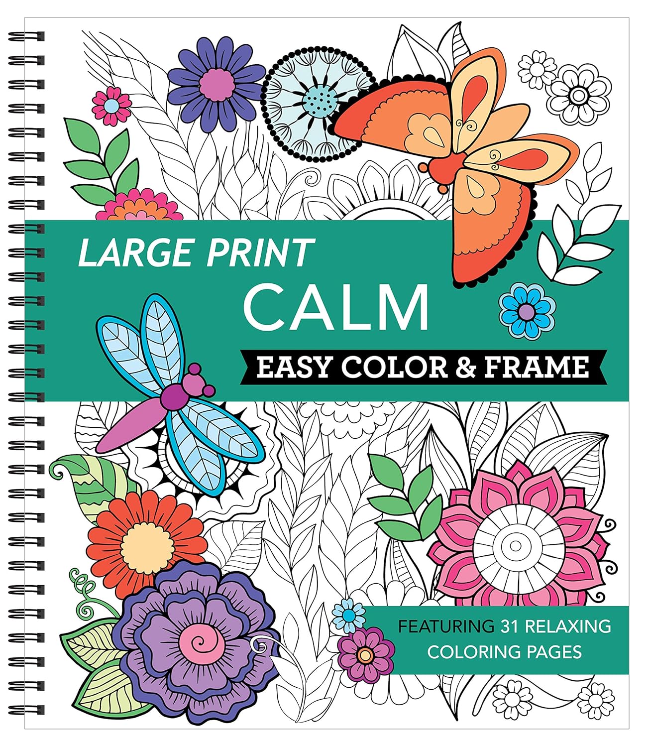Large Print Calm Easy Color & Frame (Stress Free Coloring Book)