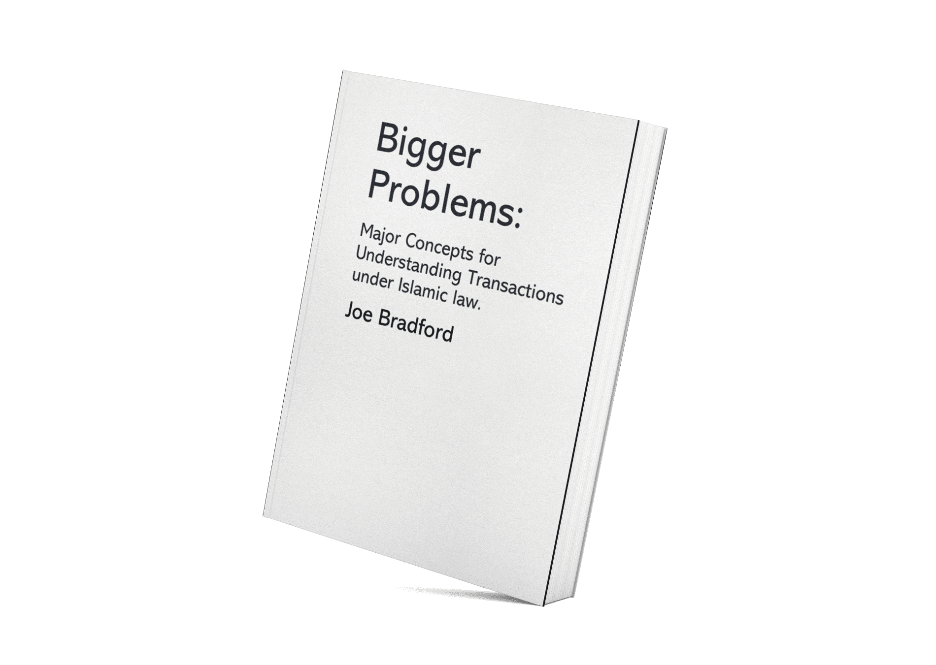 Bigger Problems: Major Concepts for Understanding Transactions under Islamic Law