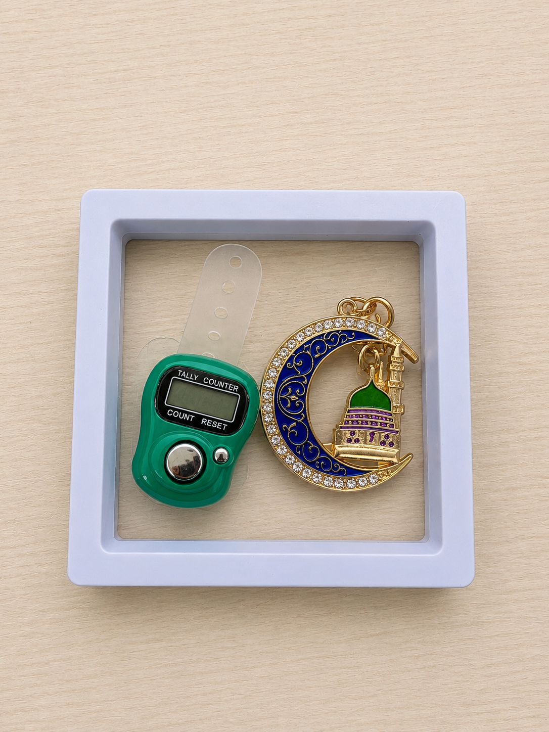 Dhikr Clicker Gift Set – Digital Tally Counter with Keychain (Teal)