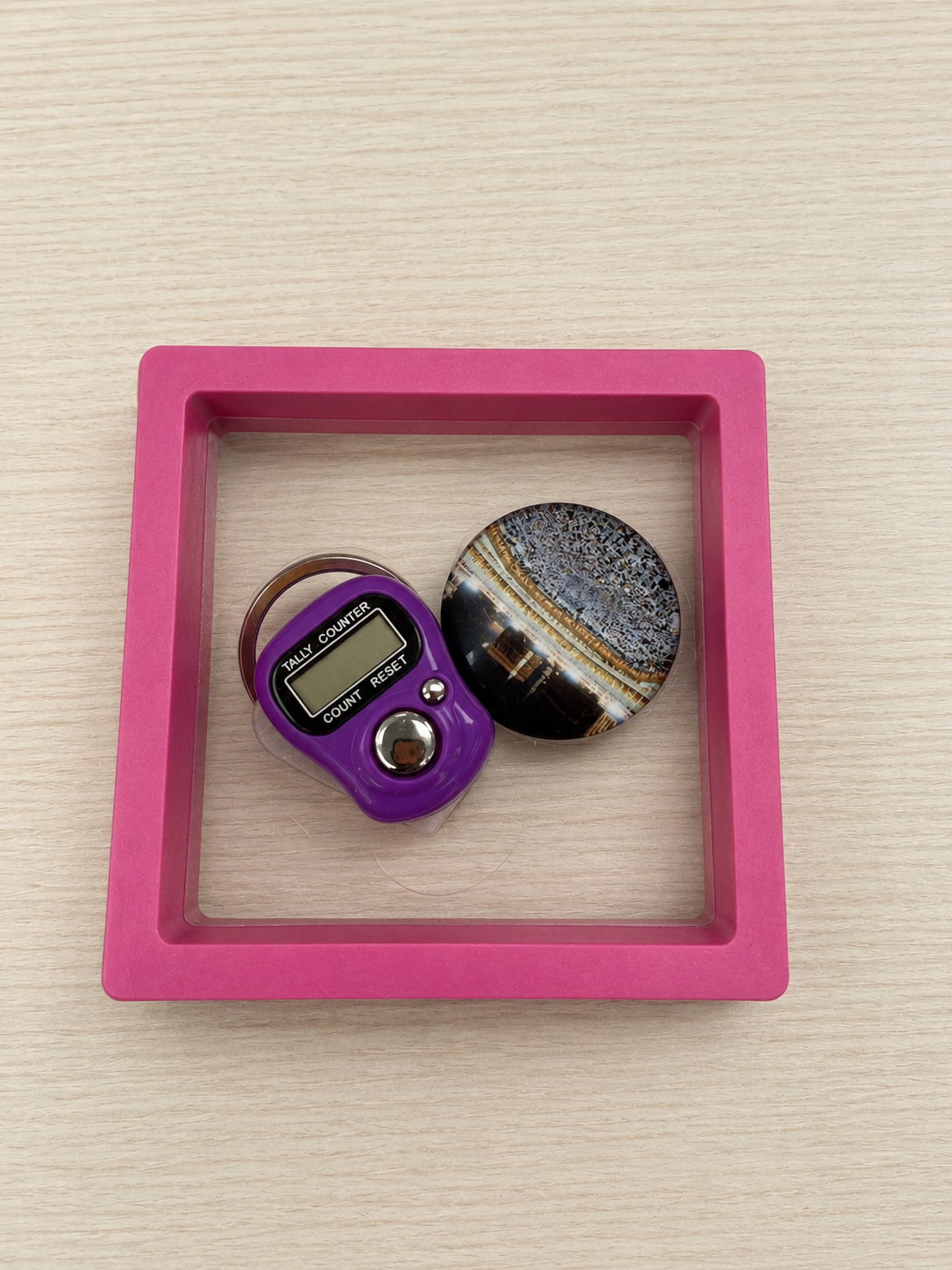 Dhikr Clicker Gift Set – Digital Tally Counter with Keychain (Purple)