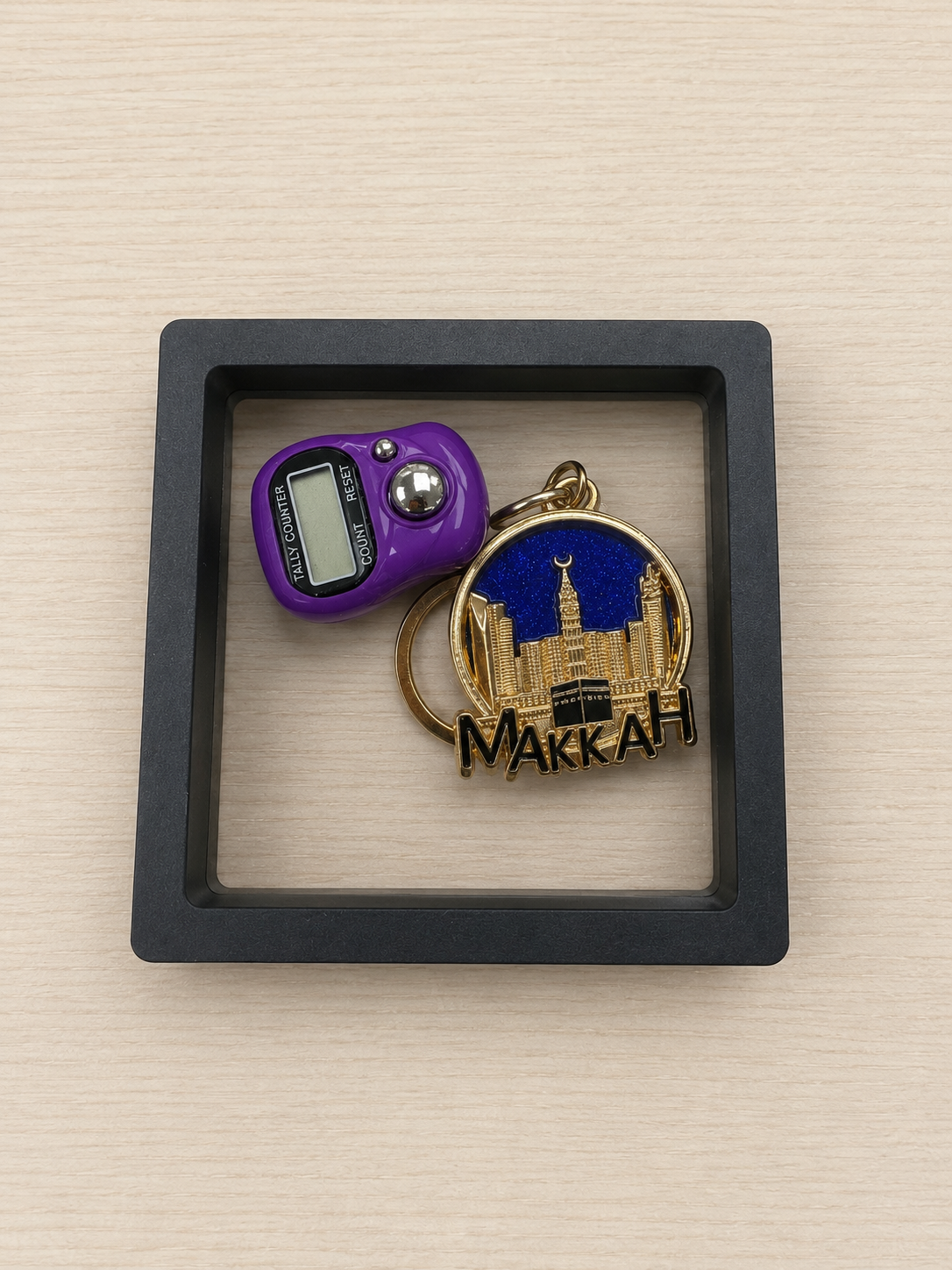 Dhikr Clicker Gift Set – Digital Tally Counter with Keychain (Purple)