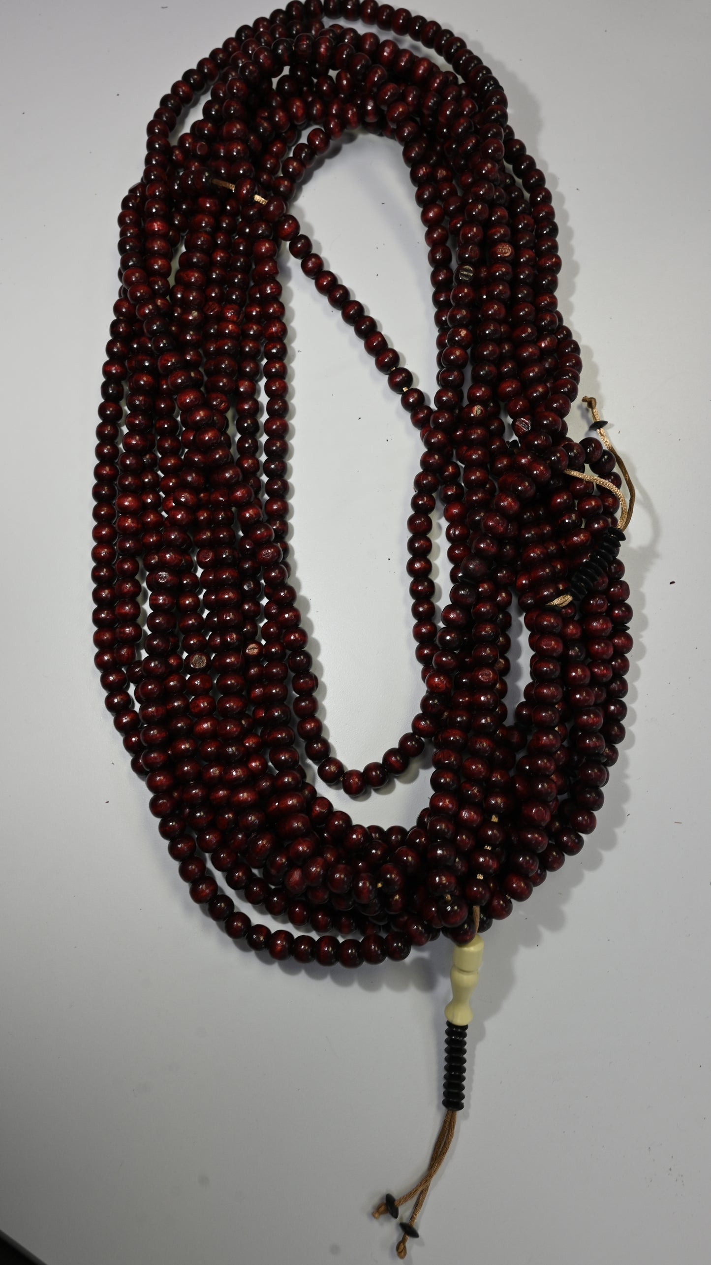 1000 Burgundy Dhikr Beads with Cream tips