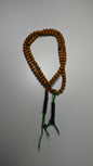 99 Caramel Brown Dhikr Beads w/ Black tips (Green string)