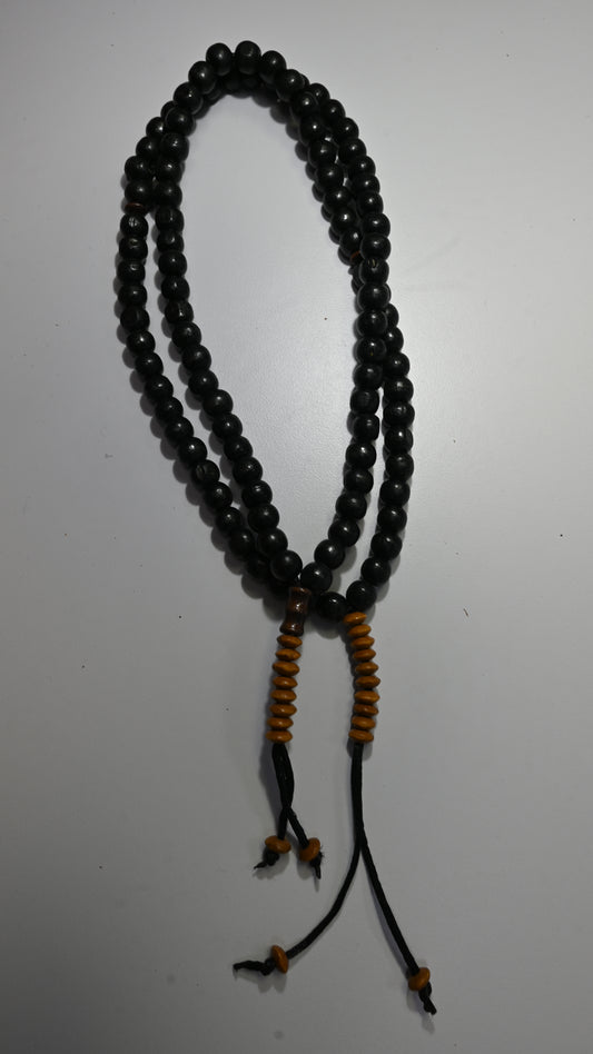 99 Black Dhikr Beads w/ Gold Accent