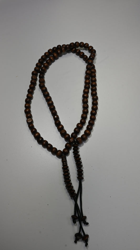 99 Brown Dhikr Beads with Brown tips