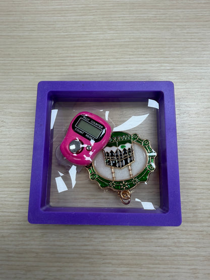 Dhikr Clicker Gift Set – Digital Tally Counter with Keychain (Pink)