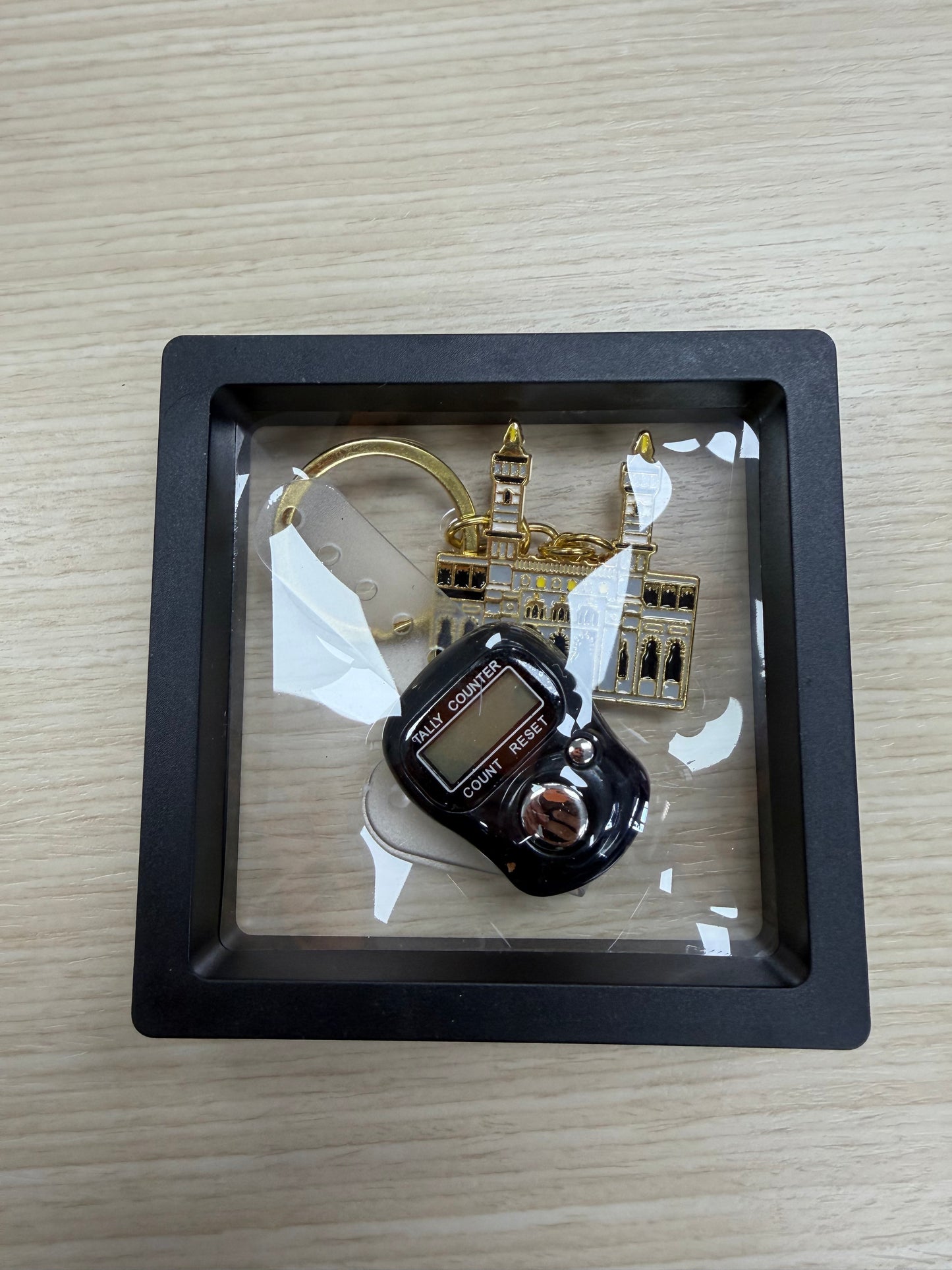 Black Dhikr Clicker Gift Set – Digital Tally Counter with Keychain (Black)