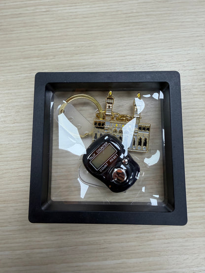 Black Dhikr Clicker Gift Set – Digital Tally Counter with Keychain (Black)
