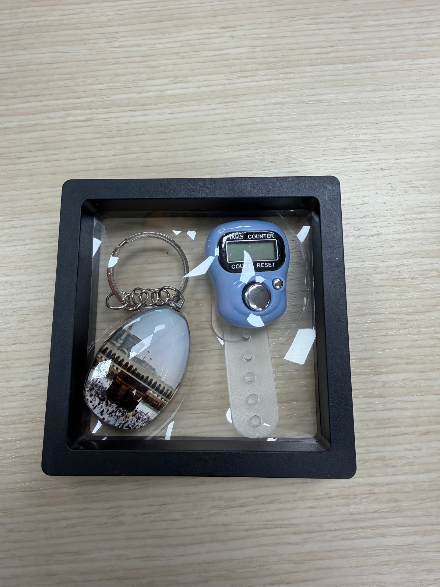 Dhikr Clicker Gift Set – Digital Tally Counter with Keychain (Light Blue)