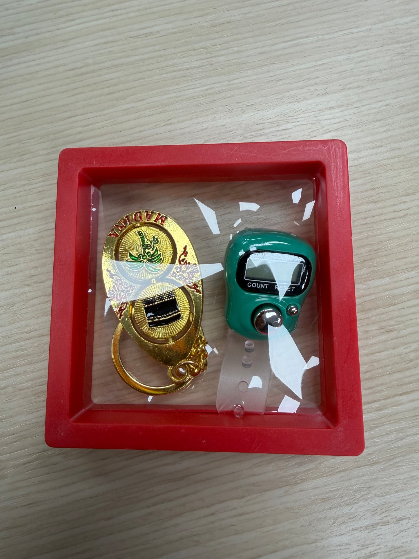 Dhikr Clicker Gift Set – Digital Tally Counter with Keychain (Teal)