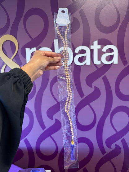 99 Wooden Dhikr Beads w/ Purple Tassle