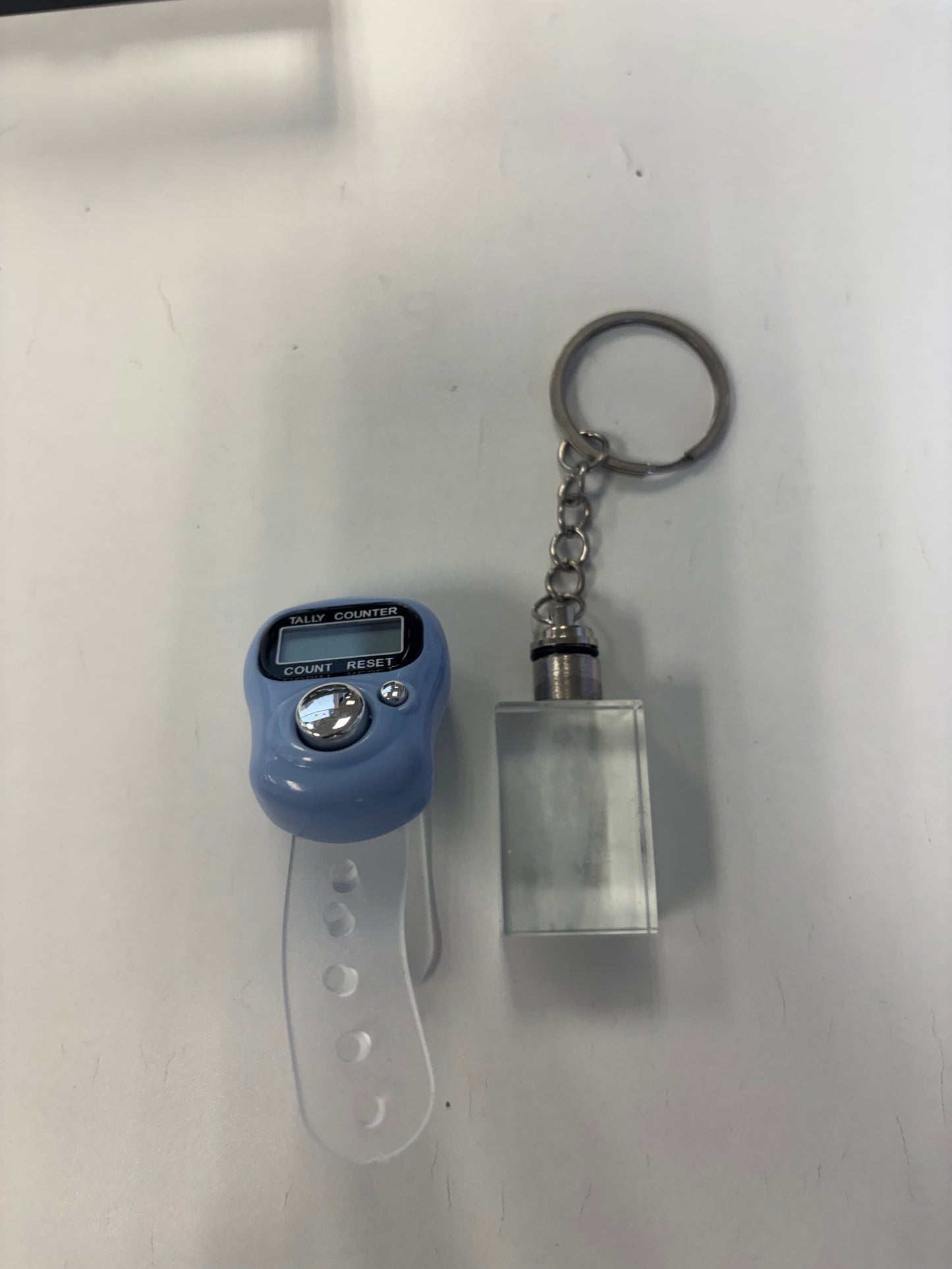 Dhikr Clicker Gift Set – Digital Tally Counter with Keychain (Light Blue)
