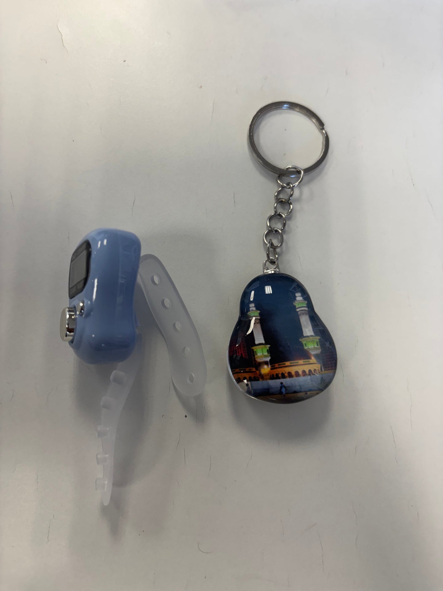 Dhikr Clicker Gift Set – Digital Tally Counter with Keychain (Light Blue)