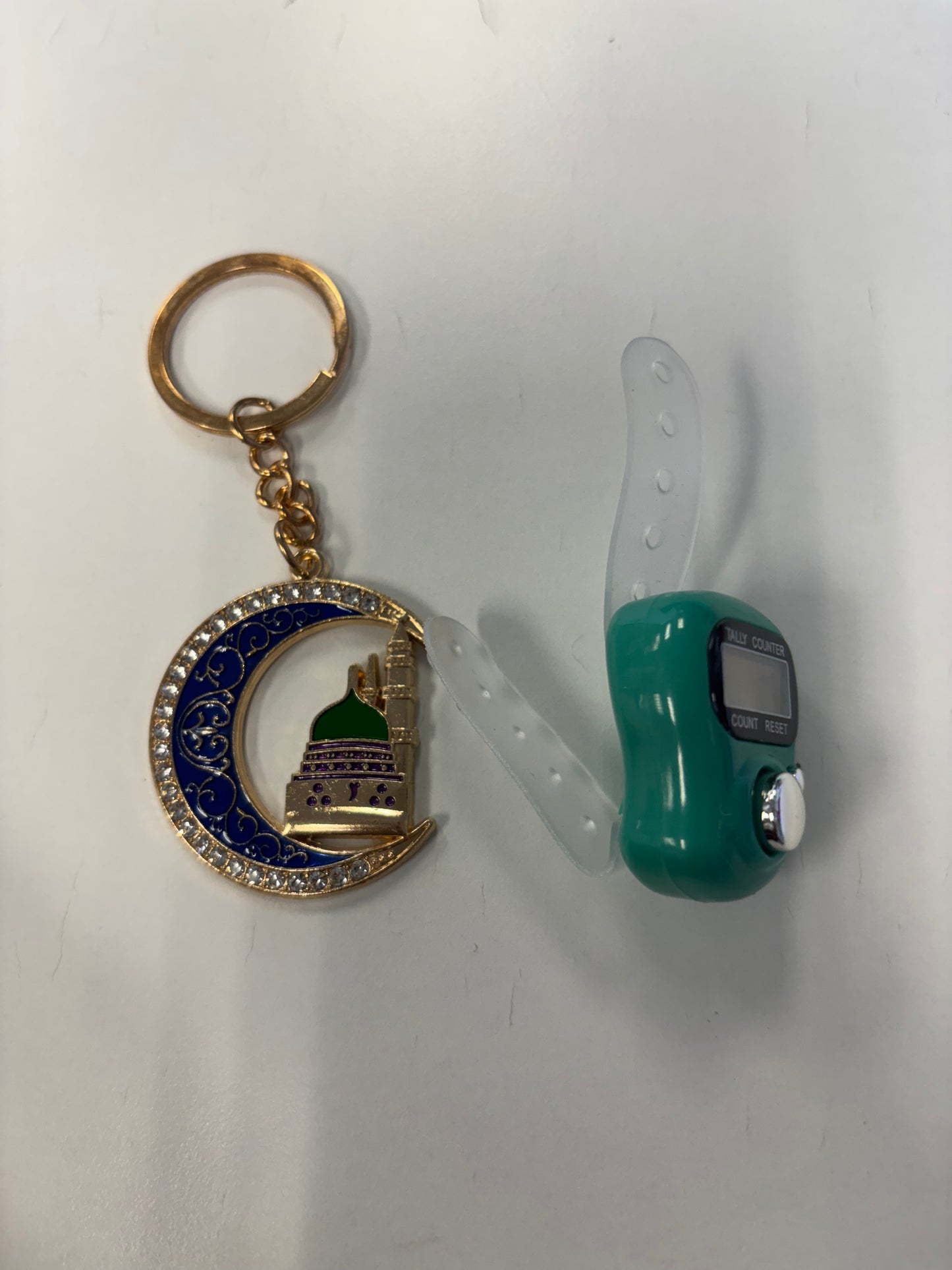 Dhikr Clicker Gift Set – Digital Tally Counter with Keychain (Teal)