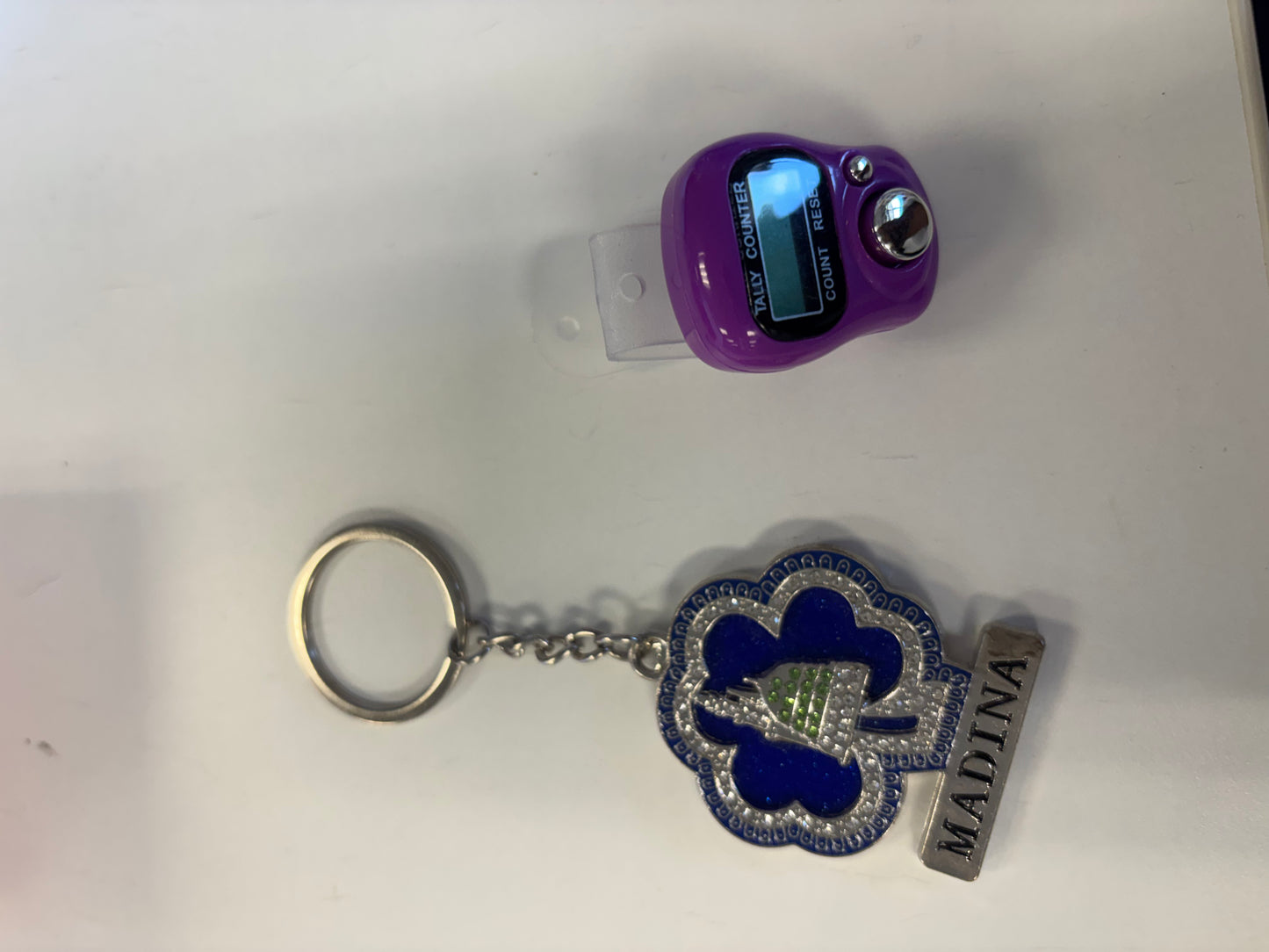 Dhikr Clicker Gift Set – Digital Tally Counter with Keychain (Purple)