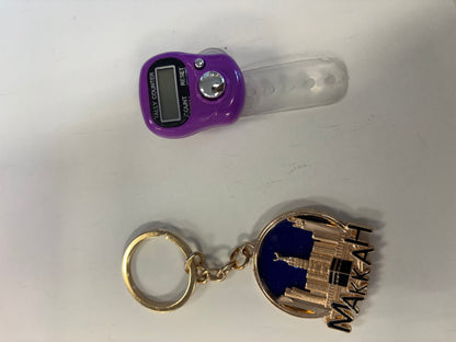 Dhikr Clicker Gift Set – Digital Tally Counter with Keychain (Purple)