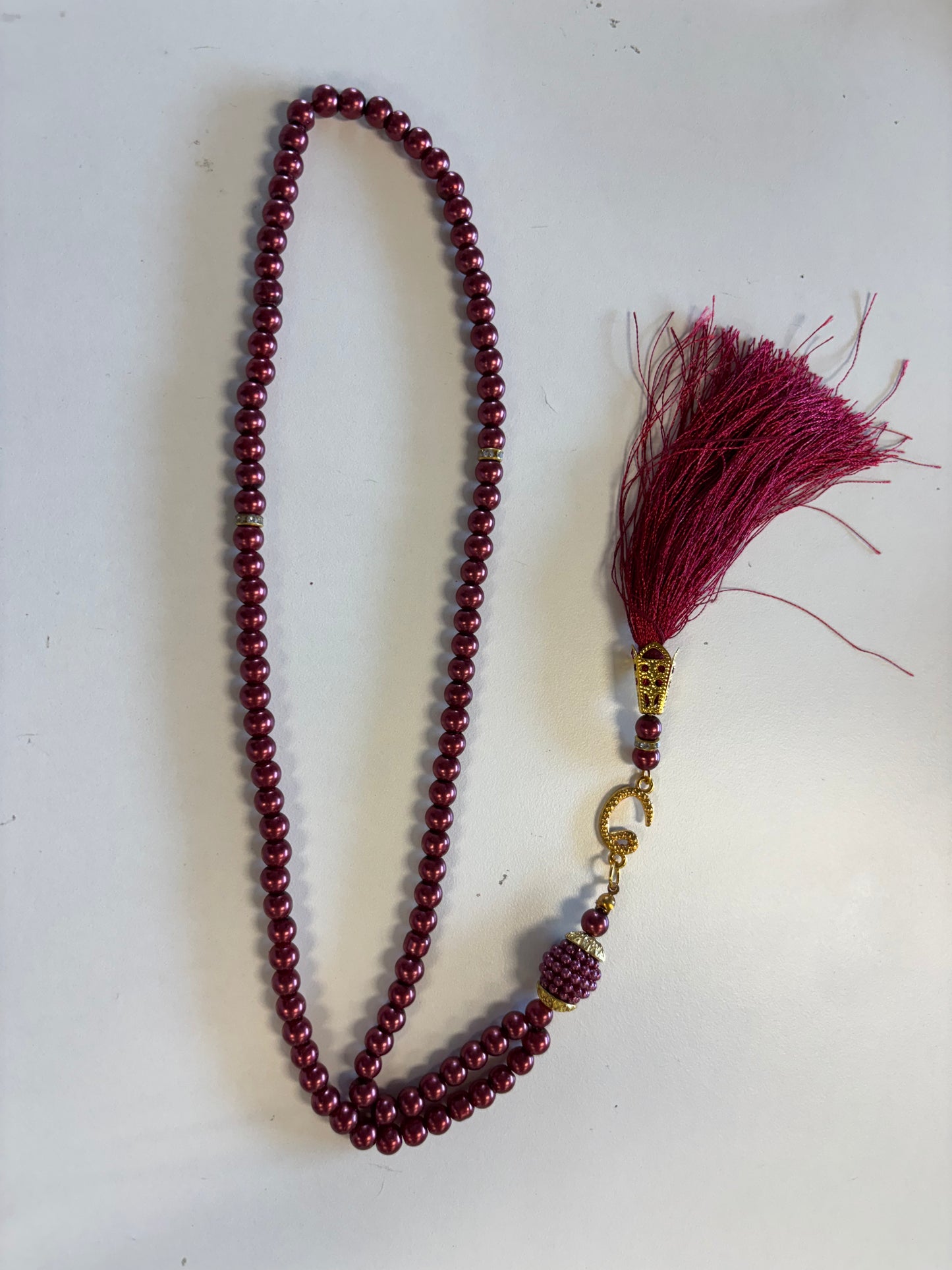 99 rose shimmer dhikr beads