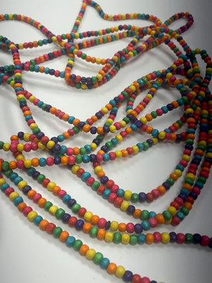1000 Rainbow Brightly Colored Long Dhikr Beads