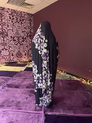 Rabata Purple Flowers Exclusive Cotton Jersey Prayer Set: Michaela Corning