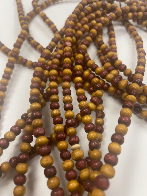 1000 Tan and Red Brightly Colored Long Dhikr Beads