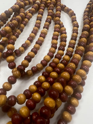 1000 Tan and Red Brightly Colored Long Dhikr Beads