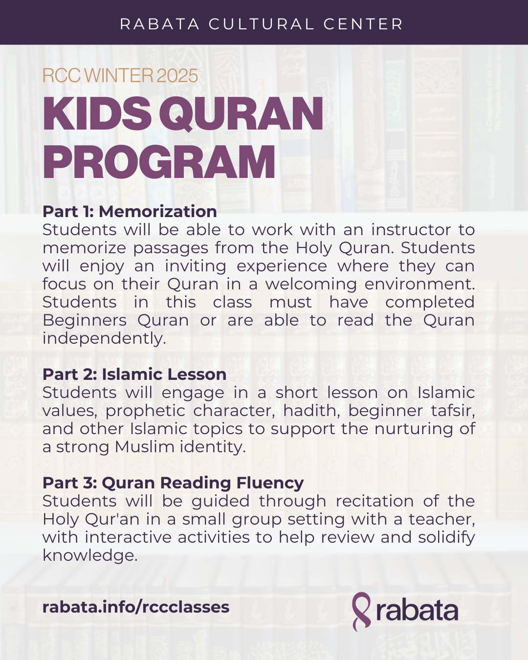 Kids Quran Program - Spring 2025