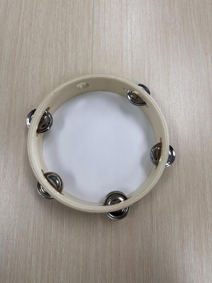 10 inch Wooden Tambourine with Birch Metal Jingles