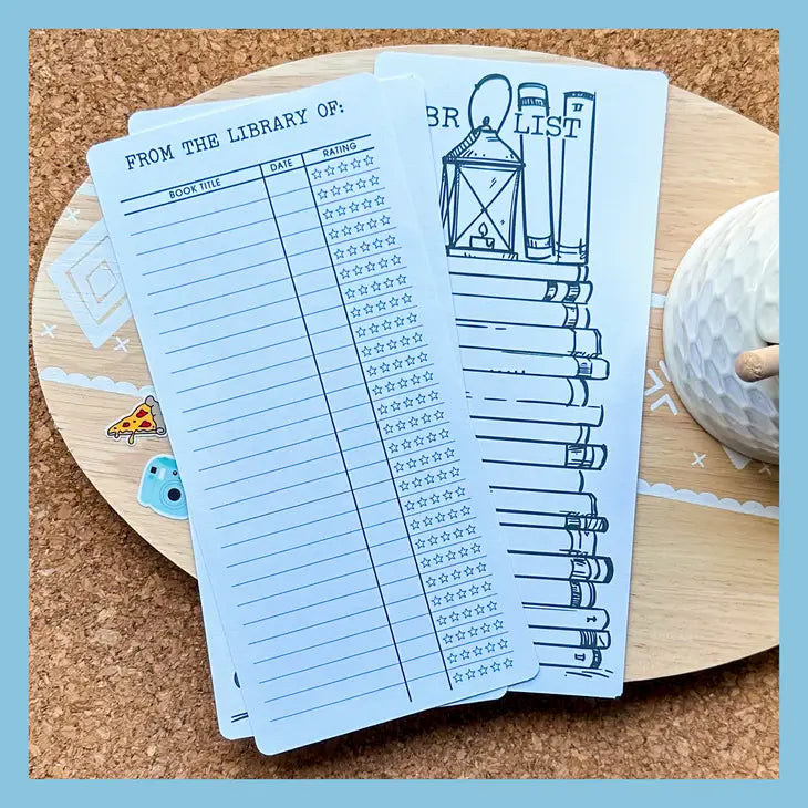 Reading Log and To Be Read Tracker and Bookmark (Set of Three)