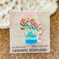 Flower Vase with Ribbon Magnetic Bookmark