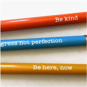 Note to Self (Set of 7 Sharpened Pencils with Encouraging Phrases)