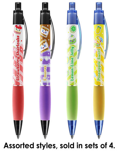 Dessert Scented Pen Grips (4 Pack of Gel Pens)