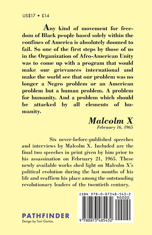 Malcolm X The Last Speeches